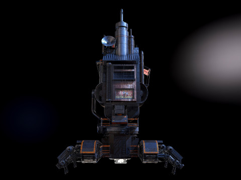 Steampunk building Modello 3D