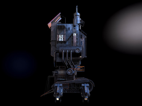 Steampunk building Modello 3D