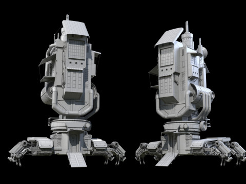 Steampunk building Modello 3D