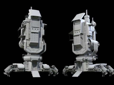 Steampunk building 3D Model