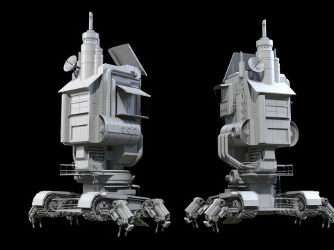Steampunk building 3D Model