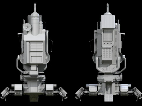 Steampunk building 3D Model