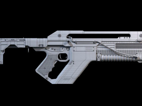 F44AA Rifle Alien&iacute;gena Romulus Modelo 3D