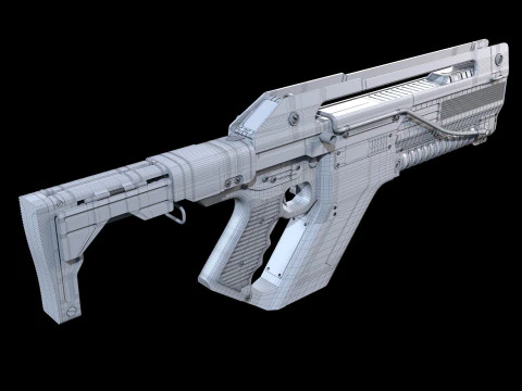 F44AA Rifle Alien&iacute;gena Romulus Modelo 3D