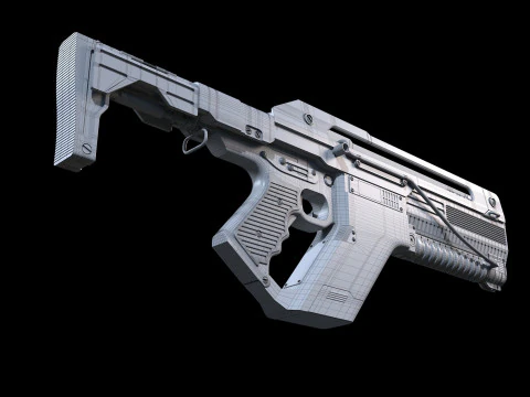 F44AA Rifle Alien&iacute;gena Romulus Modelo 3D
