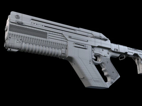 F44AA Rifle Alien&iacute;gena Romulus Modelo 3D