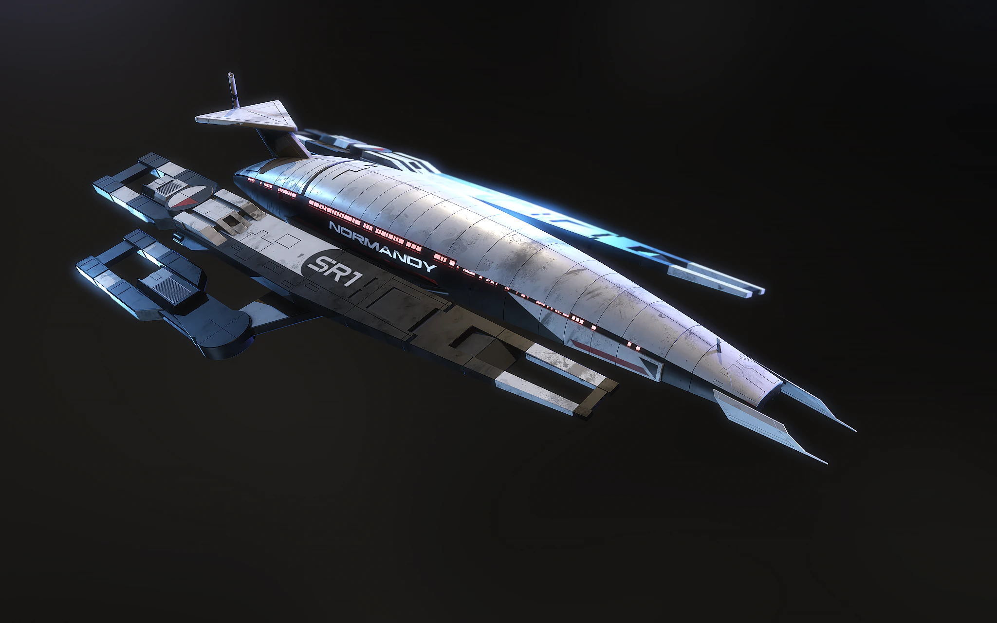 SR1 Normandy Mass Effectc 3D Model .c4d .max .obj .3ds .fbx .stl .blend 