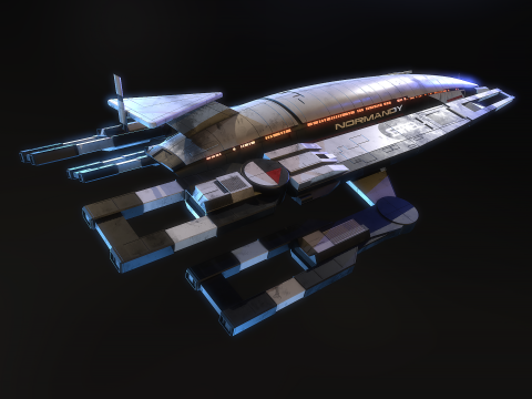 SR1 Normandy Mass Effectc Modelo 3D