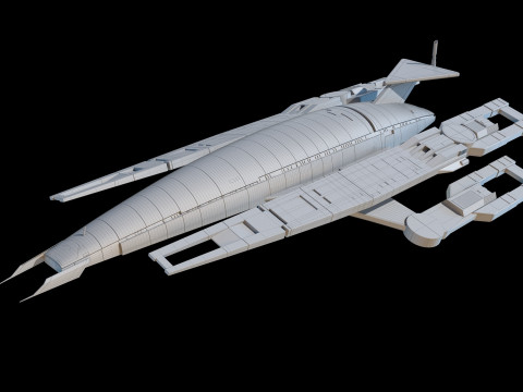 SR1 Normandy Mass Effectc Modelo 3D