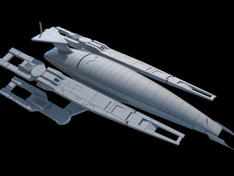 SR1 Normandy Mass Effectc Modelo 3D