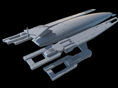 SR1 Normandy Mass Effectc Modelo 3D