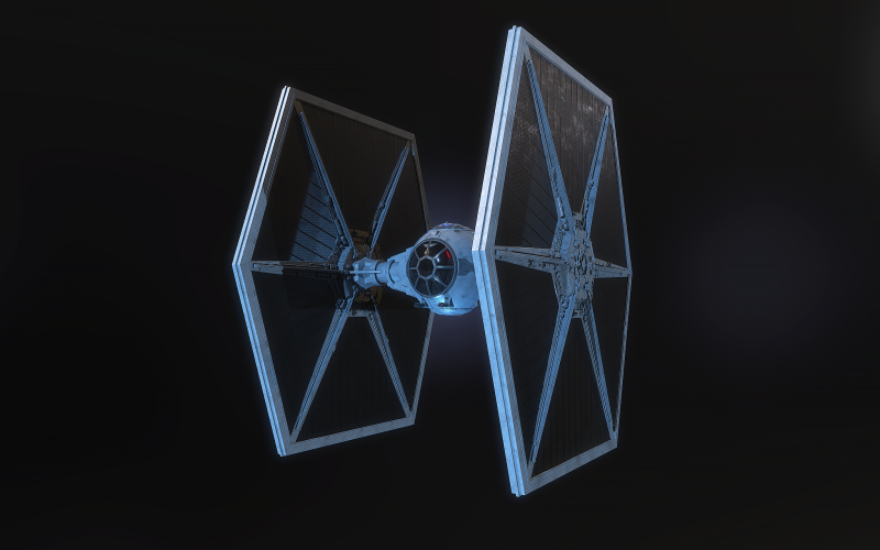 Tie Fighter Star Wars Model 3D .c4d .max .obj .3ds .fbx .stl .blend