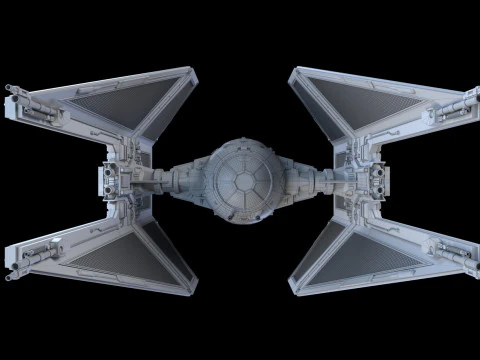 Interceptor TIE Star Wars Modelo 3D