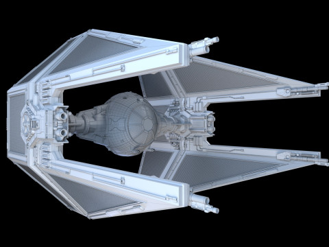 TIE interceptor Star Wars 3Dモデル