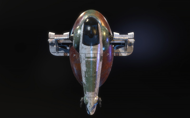 Jango Fett ship Star wars 3D मॉडल .c4d .max .obj .3ds .fbx .stl .blend 