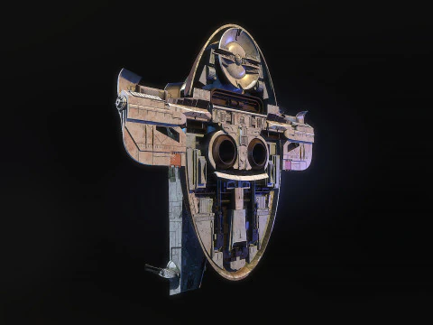Jango Fett ship Star wars 3D Model