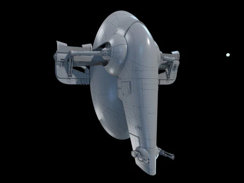 Jango Fett ship Star wars 3D Model