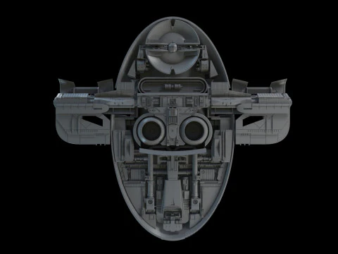 Jango Fett ship Star wars 3D Model