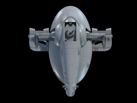 Jango Fett ship Star wars 3D Model