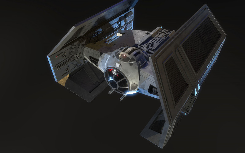 Darth Vader Tie Model 3D .c4d .max .obj .3ds .fbx .stl .blend 