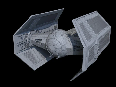 Darth Vader Tie 3D Model