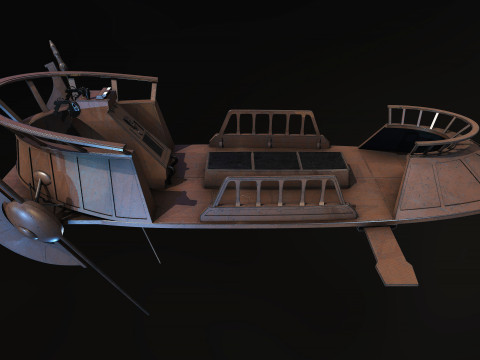 Desert Skiff Star Wars 3D Model