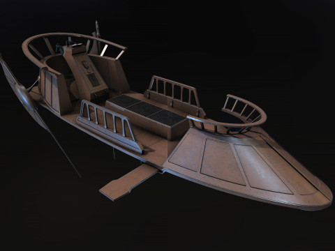 Desert Skiff Star Wars 3D Model
