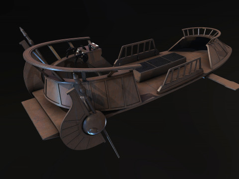 Desert Skiff Star Wars 3D Model