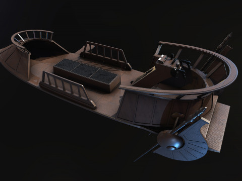 Desert Skiff Star Wars 3D Model