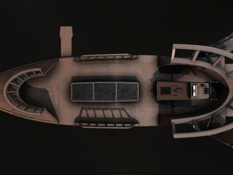 Desert Skiff Star Wars 3D Model