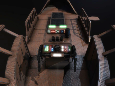 Desert Skiff Star Wars 3D Model