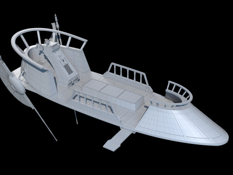 Desert Skiff Star Wars 3D Model