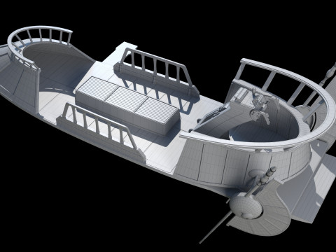 Desert Skiff Star Wars 3D Model