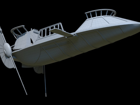 Desert Skiff Star Wars 3D Model