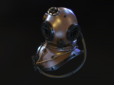 Diving Helmet 3D Model