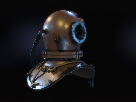 Diving Helmet 3D Model