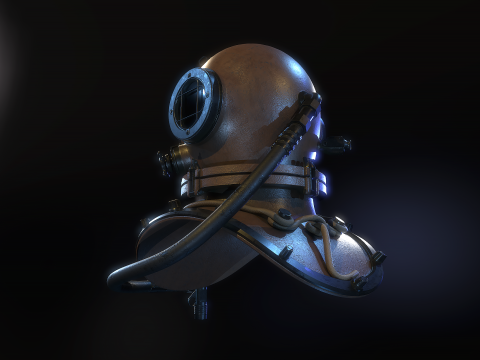 Diving Helmet 3D Model