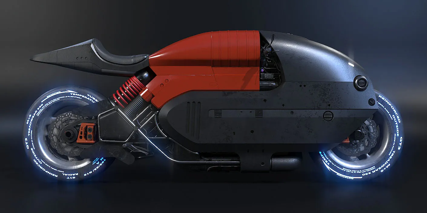 Motorcycle Concept 3D Model .c4d .max .obj .3ds .fbx .stl .blend
