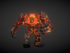 Fire elemental Modèle 3D
