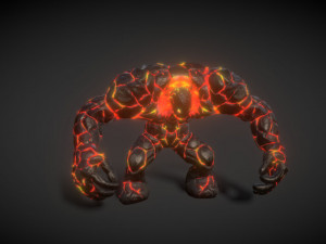 Fire elemental Modèle 3D