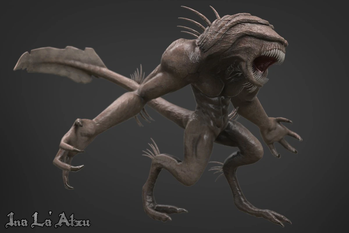 alien monster 3D Model .c4d .max .obj .3ds .fbx .stl .blend 