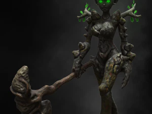 жіночий елемент землі 3D Модель