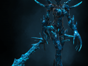female ice elemental 3D-Modell