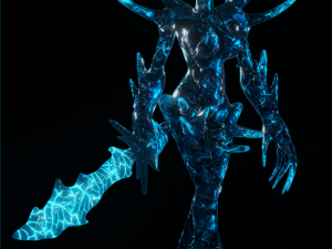 female ice elemental 3D 模型