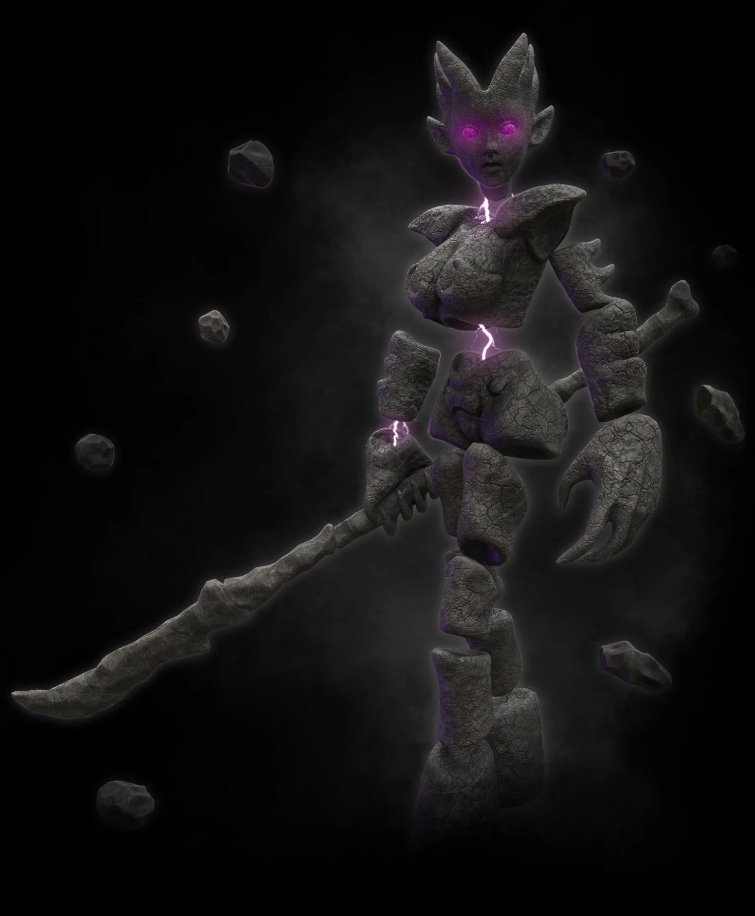 female air elemental 3D Model .c4d .max .obj .3ds .fbx .stl .blend