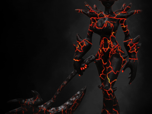 female fire elemental 3D Model
