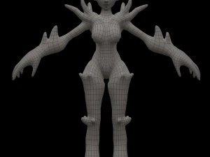 女火元素 3D 模型