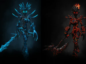 зграя елементалів 3D Модель