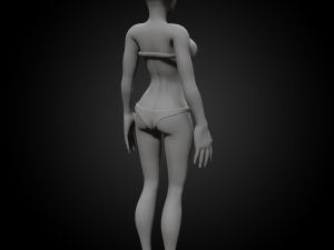 female elf body 3D-Modell