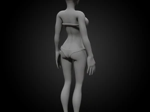 female elf body 3D Model